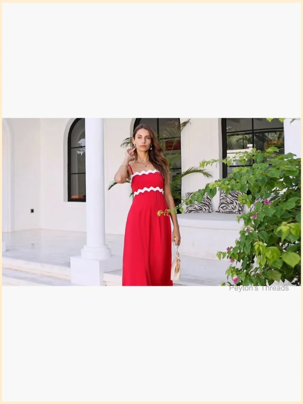 Women's Spaghetti Strap Smocked Maxi Dress Bohemian Flowy Long Sundress